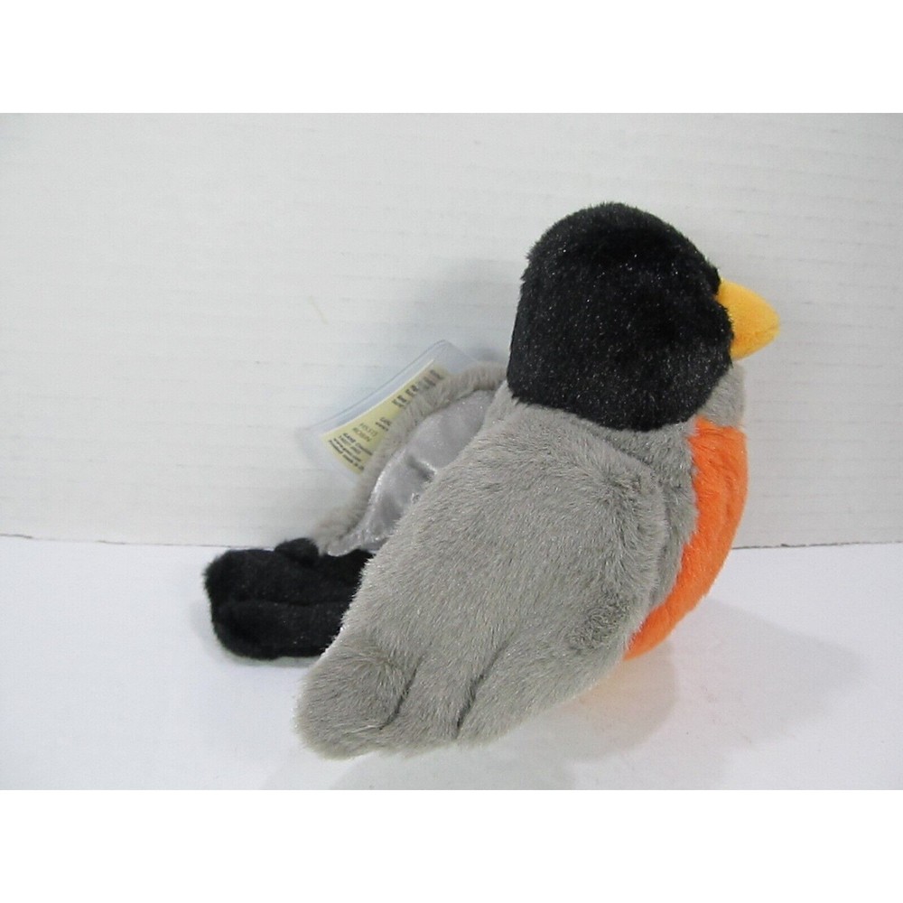 GANZ Lil'Kinz Robin Grey Orange Bird with Sealed Code 6" Stuffed Animal Toy - Picture 3 of 7